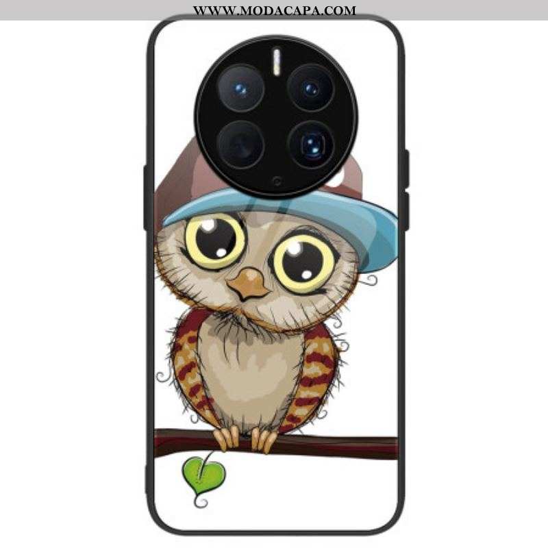 Capa Para Huawei Mate 50 Pro Vidro Temperado Bad Owl