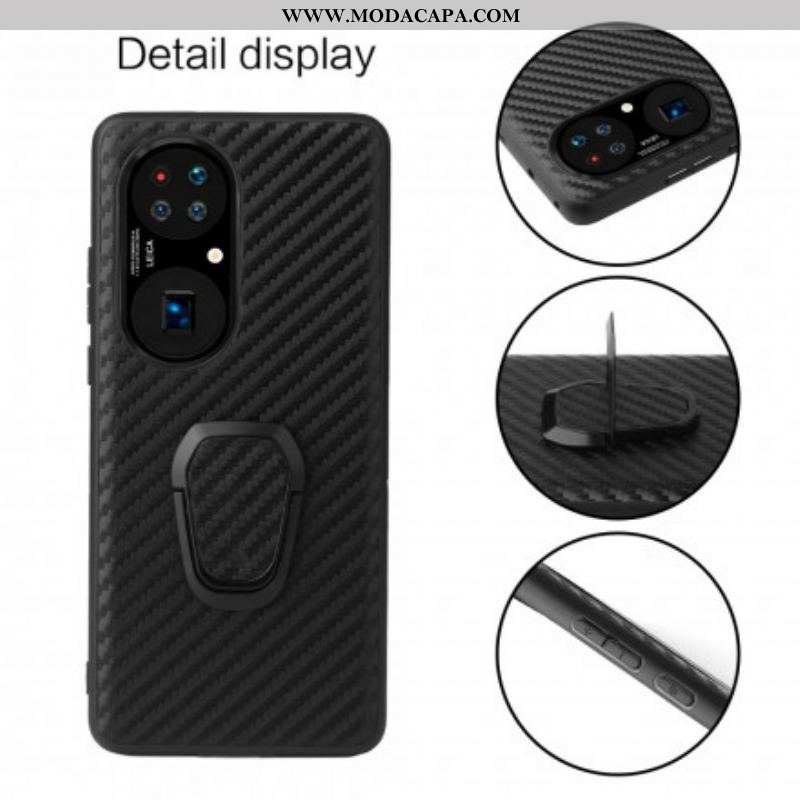 Capa Para Huawei P50 Porta-anel Estilo Cobra