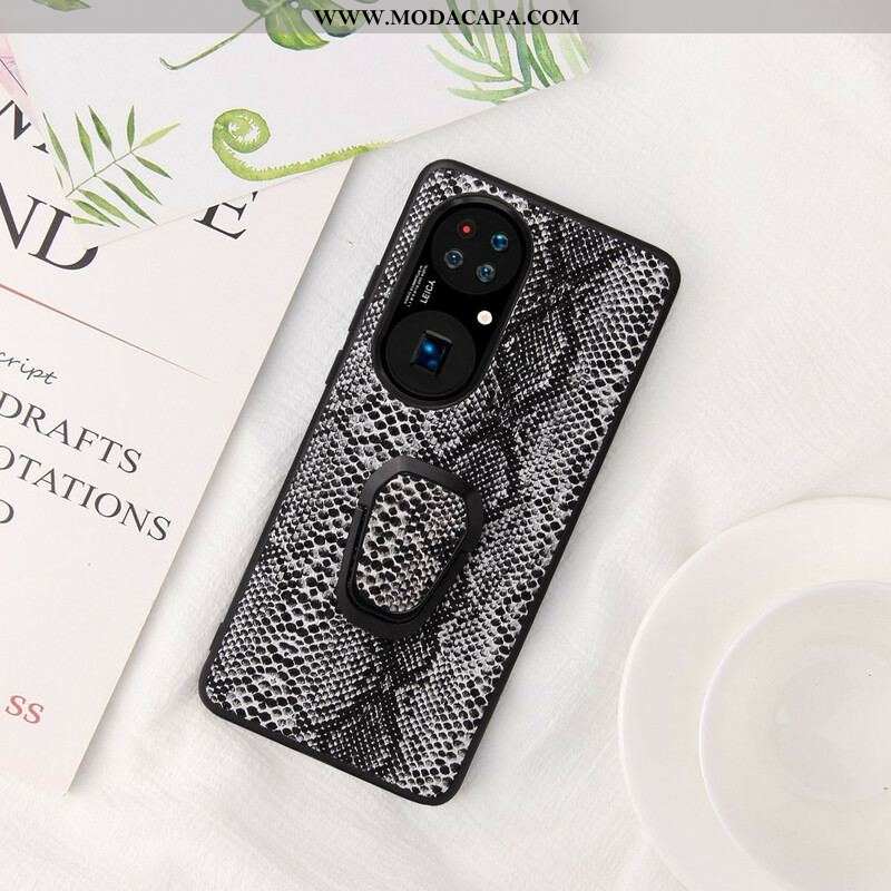 Capa Para Huawei P50 Pro Porta-anel Estilo Cobra