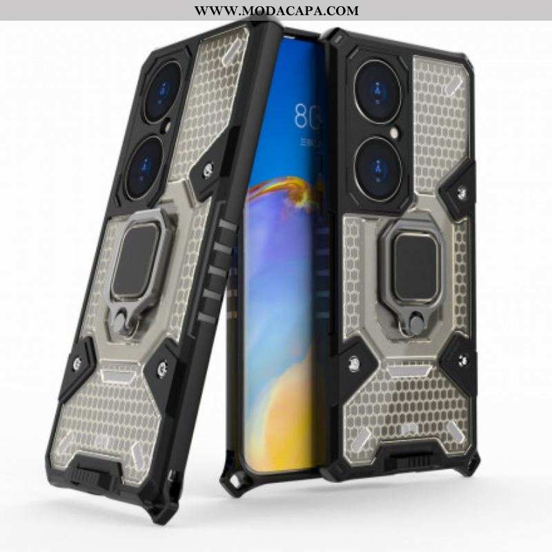 Capa Para Huawei P50 Pro Híbrido Resistente Ao Favo De Mel