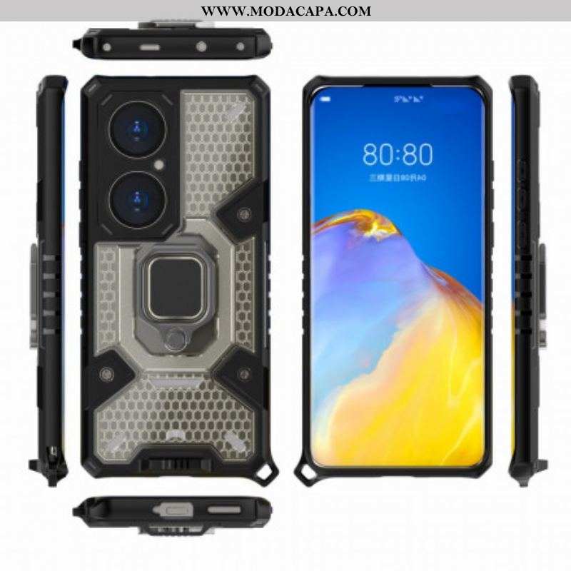 Capa Para Huawei P50 Pro Híbrido Resistente Ao Favo De Mel