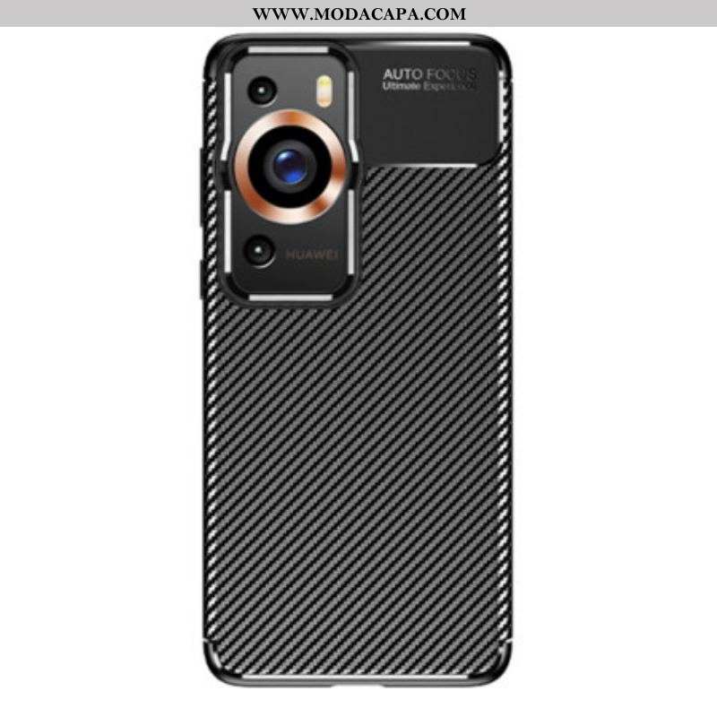Capa Para Huawei P60 Pro Fibra De Carbono Flexível