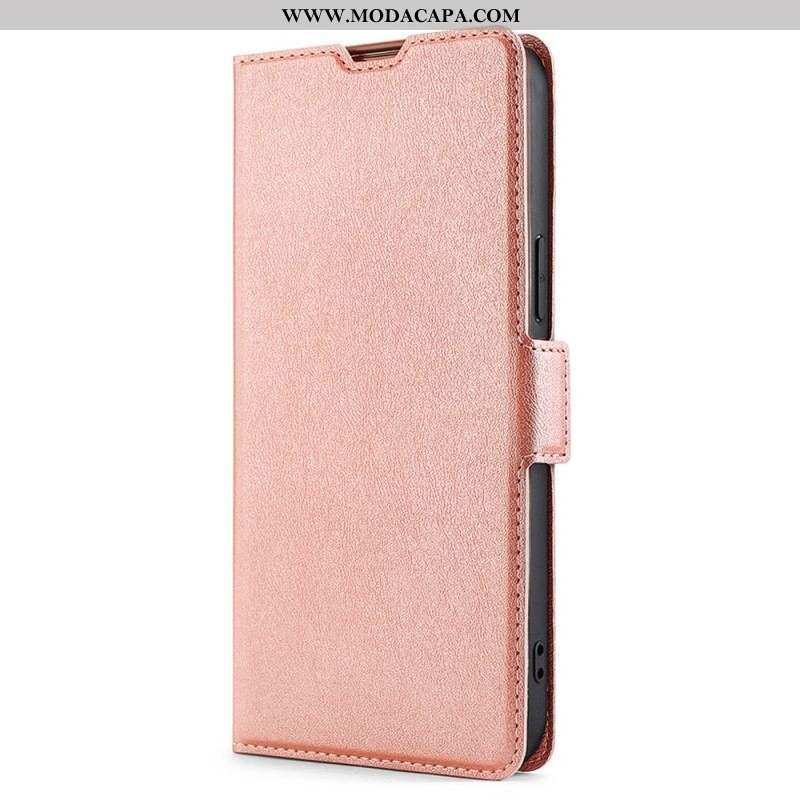 Capa De Couro Para Huawei P60 Pro Efeito Couro