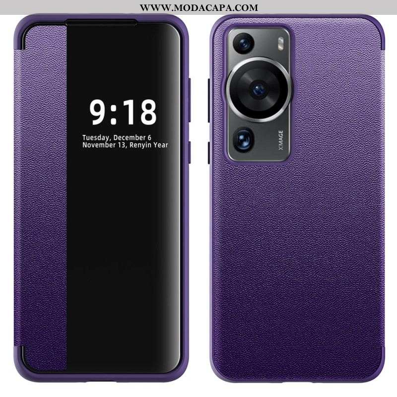 Capa De Celular Para Huawei P60 Pro Imitação De Couro