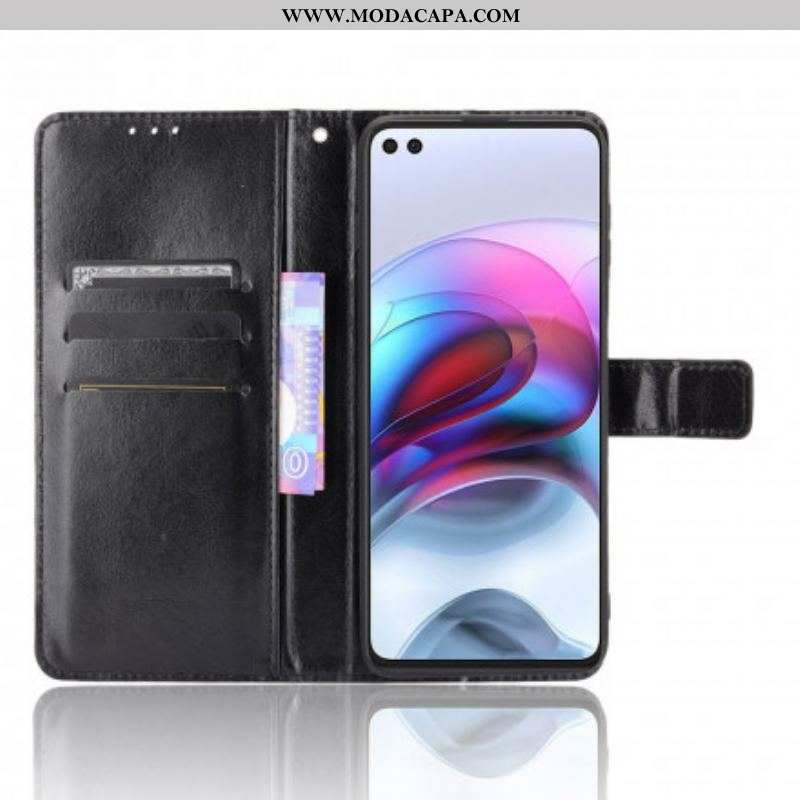 Capa De Couro Para Moto G100 Couro Falso Chamativo