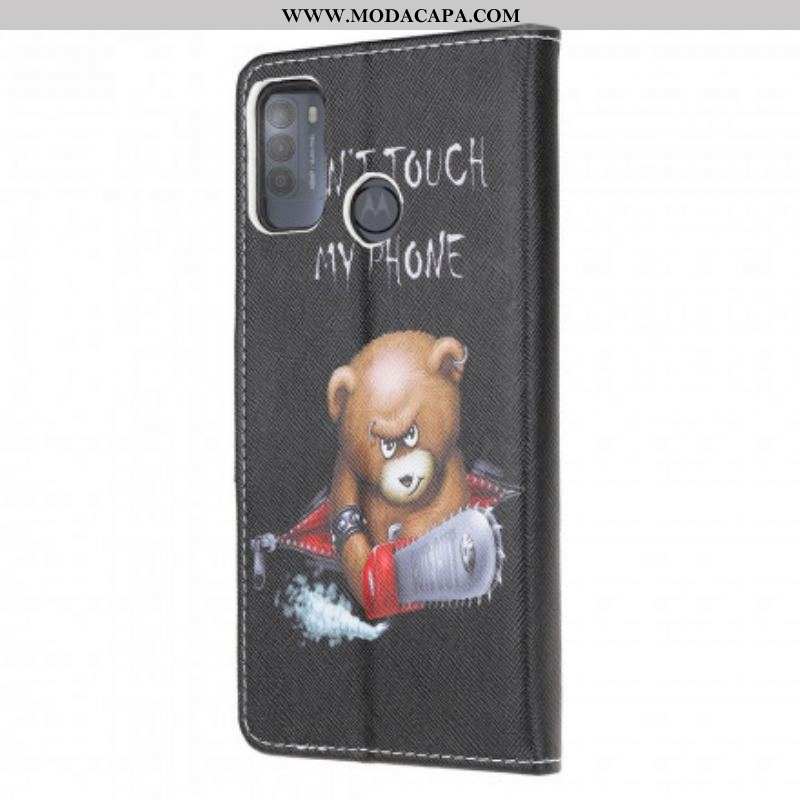 Capa Folio Para Moto G50 Urso Perigoso