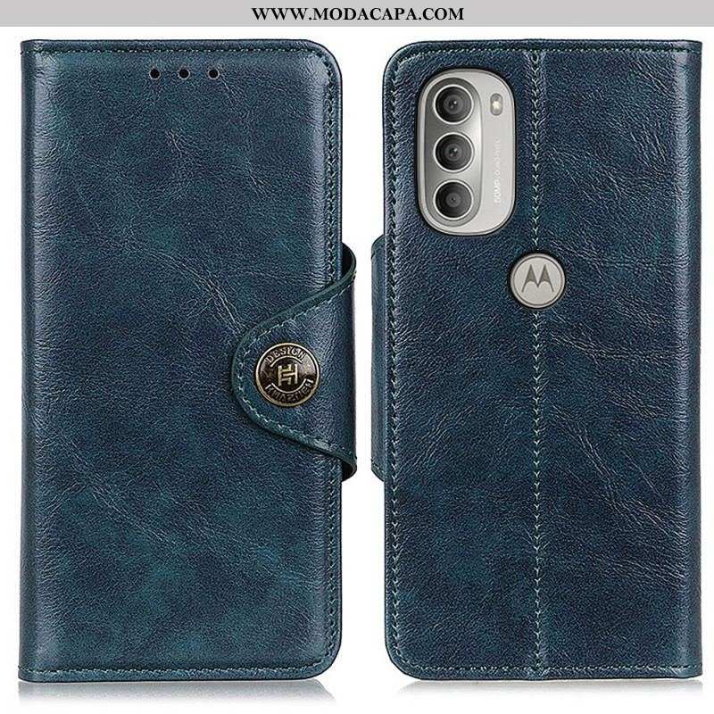 Capa Folio Para Moto G51 5G Khazneh