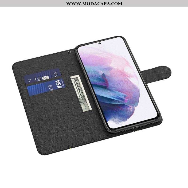 Capa De Couro Para Moto G51 5G Renda Chique