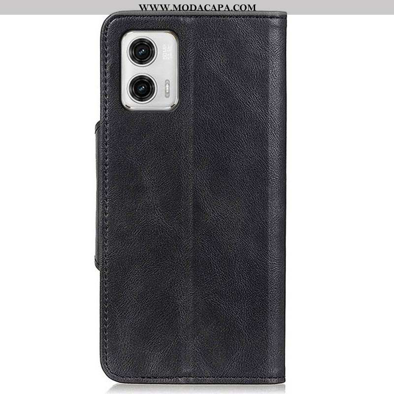 Capa Flip Para Moto G73 5G Botão Magnético