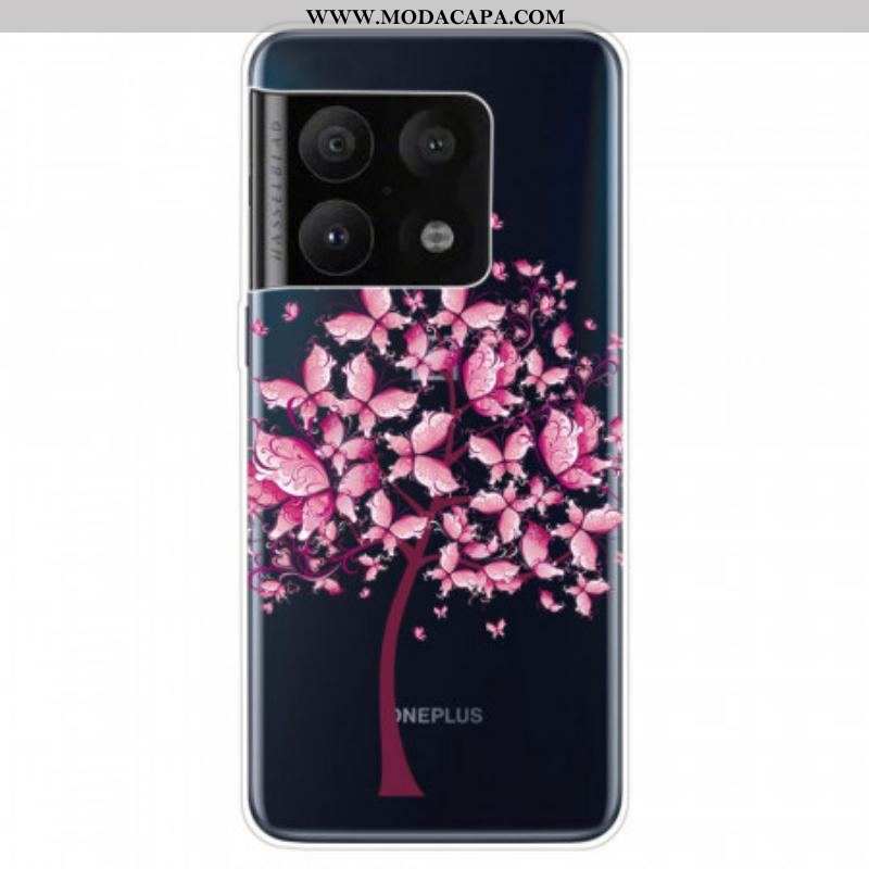 Capa Para OnePlus 10 Pro 5G Árvore Cor-de-rosa