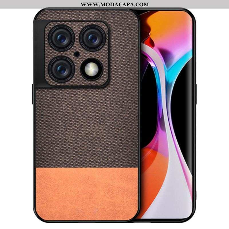 Capa Para OnePlus 10 Pro 5G Couro Falso De Textura Dupla