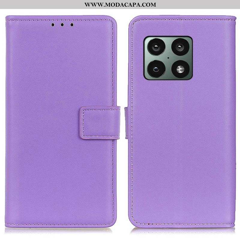 Capa Flip Para OnePlus 10 Pro 5G Couro Sintético Liso