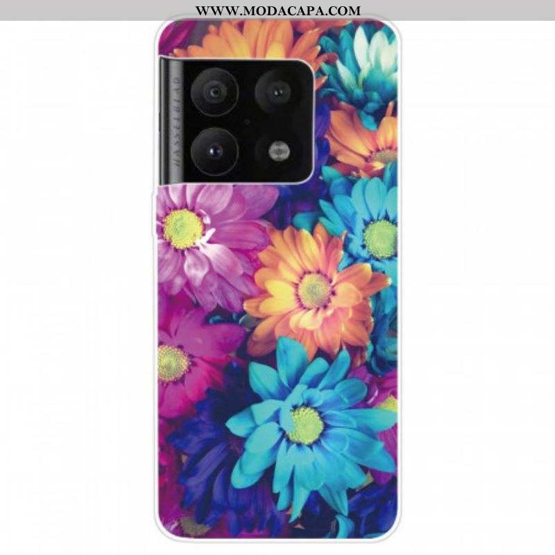 Capa De Celular Para OnePlus 10 Pro 5G Margaridas Coloridas