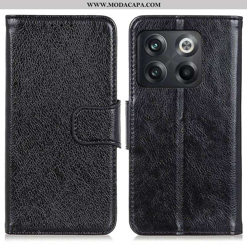 Capa Flip Para OnePlus 10T 5G Couro Nappa Dividido