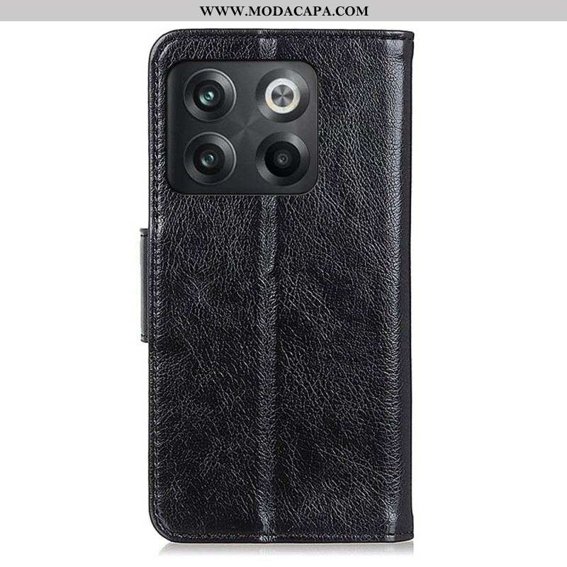 Capa Flip Para OnePlus 10T 5G Couro Nappa Dividido