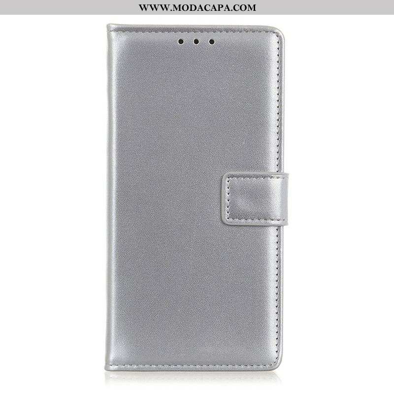 Capa De Couro Para OnePlus 11 5G Couro Sintético Liso