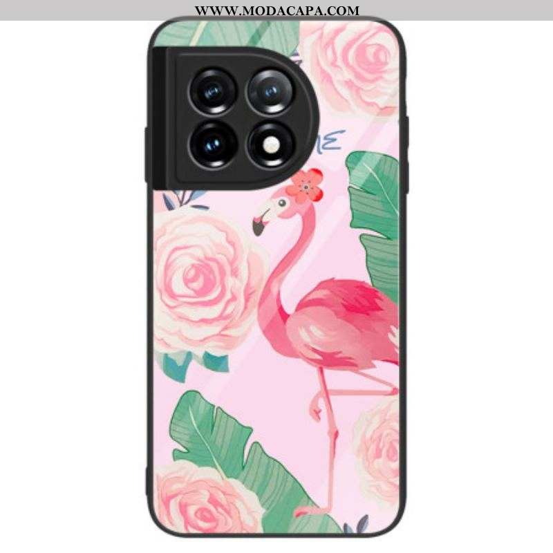 Capa Para OnePlus 11 5G Vidro Temperado Flamingo