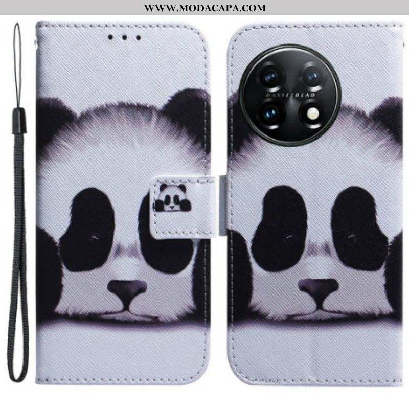 Capa De Couro Para OnePlus 11 5G Panda