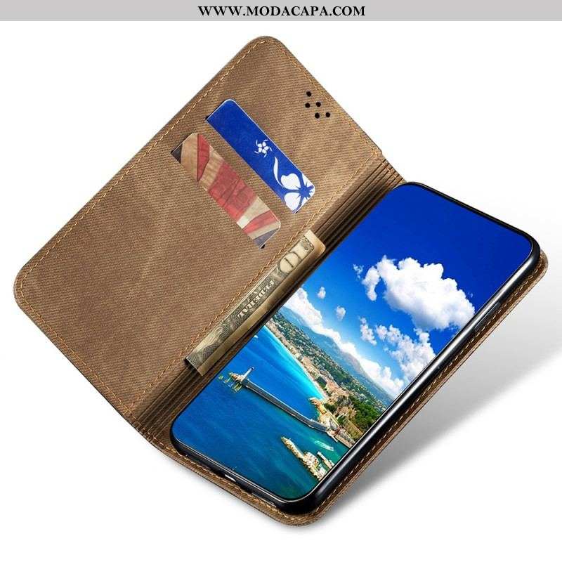 Capa De Celular Para OnePlus 11 5G Flip Tecido Jeans