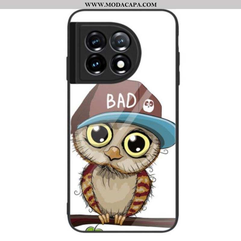 Capa Para OnePlus 11 5G Vidro Temperado Bad Owl