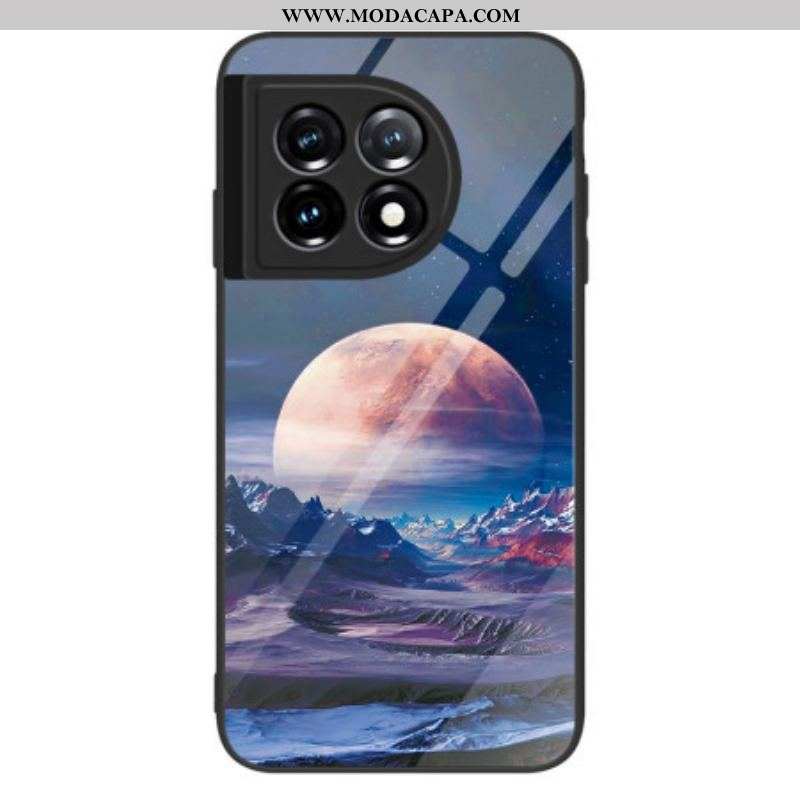 Capa Para OnePlus 11 5G Vidro Temperado Da Lua Espacial