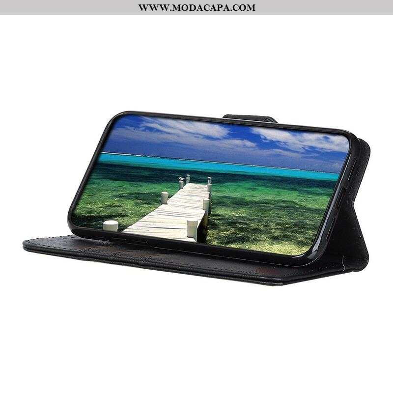 Capa Flip Para OnePlus Nord 2 5G Imitação De Couro Khazneh