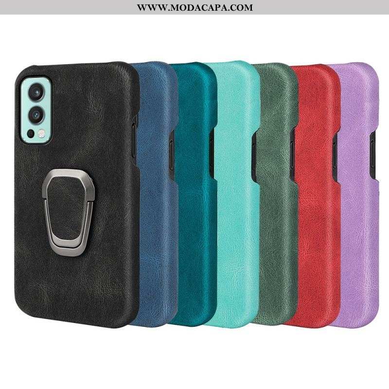 Capa Para OnePlus Nord 2 5G Novas Cores Com Suporte Para Anéis De Efeito De Couro