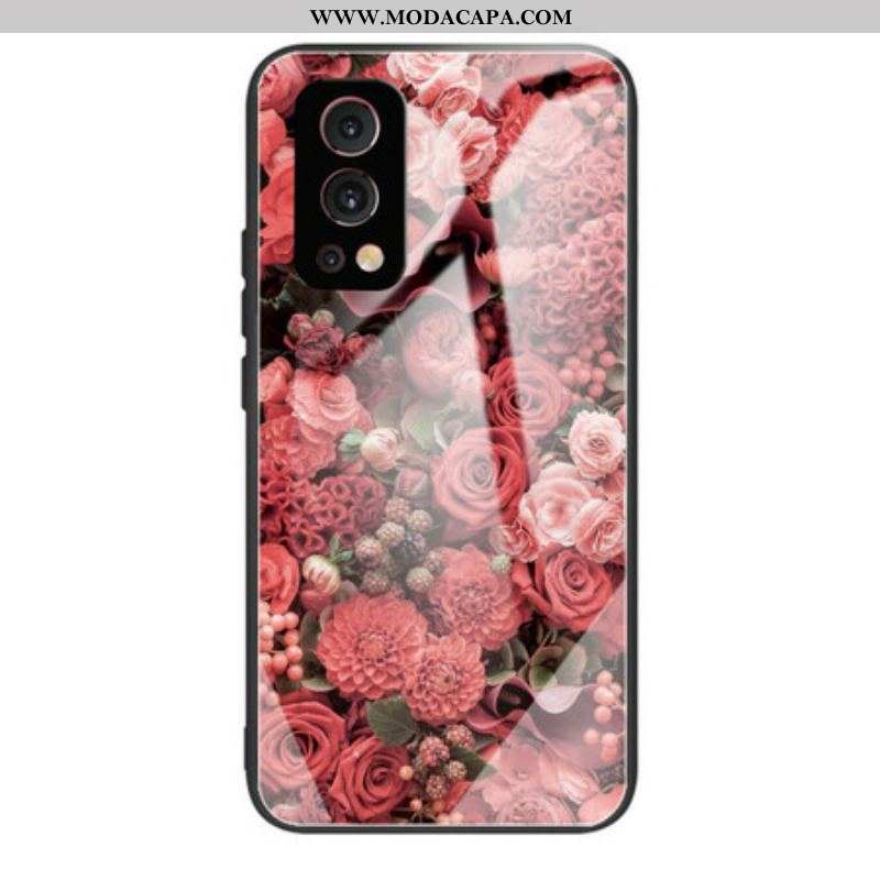 Capa Para OnePlus Nord 2 5G Rose Flowers Vidro Temperado