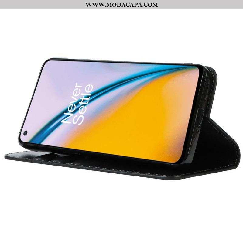 Capa De Celular Para OnePlus Nord 2 5G Flip Couro Legitimo