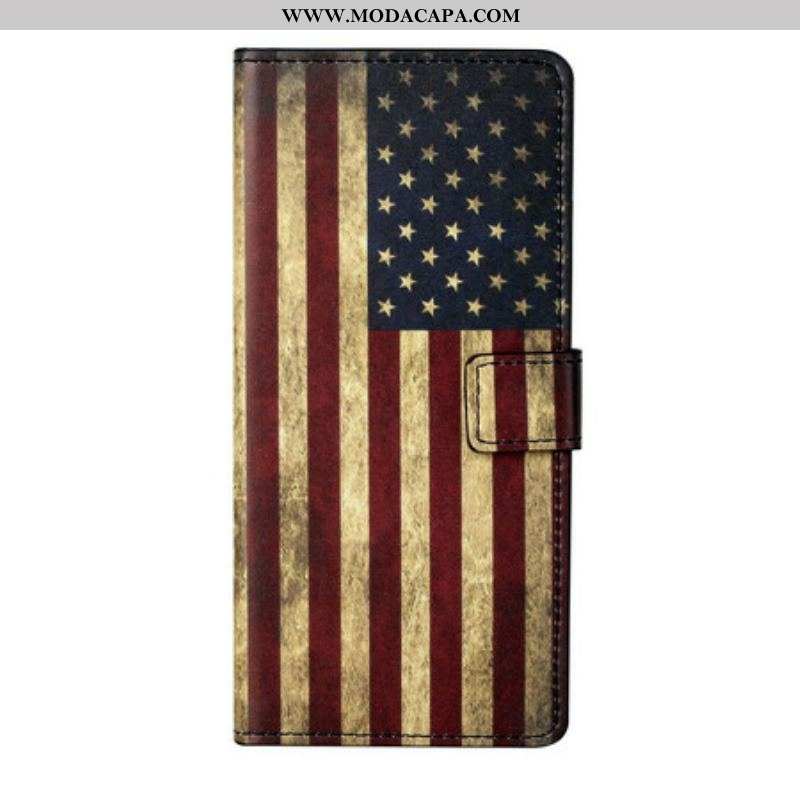 Capa Flip Para OnePlus Nord 2 5G Bandeira Americana