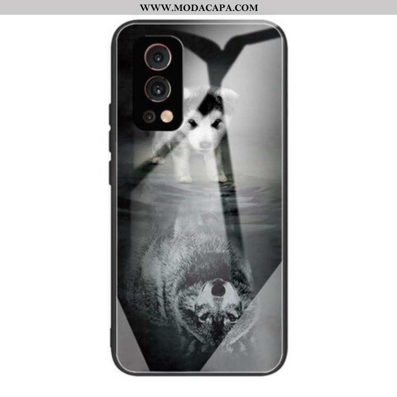 Capa Para OnePlus Nord 2 5G Cachorrinho Sonho De Vidro Temperado