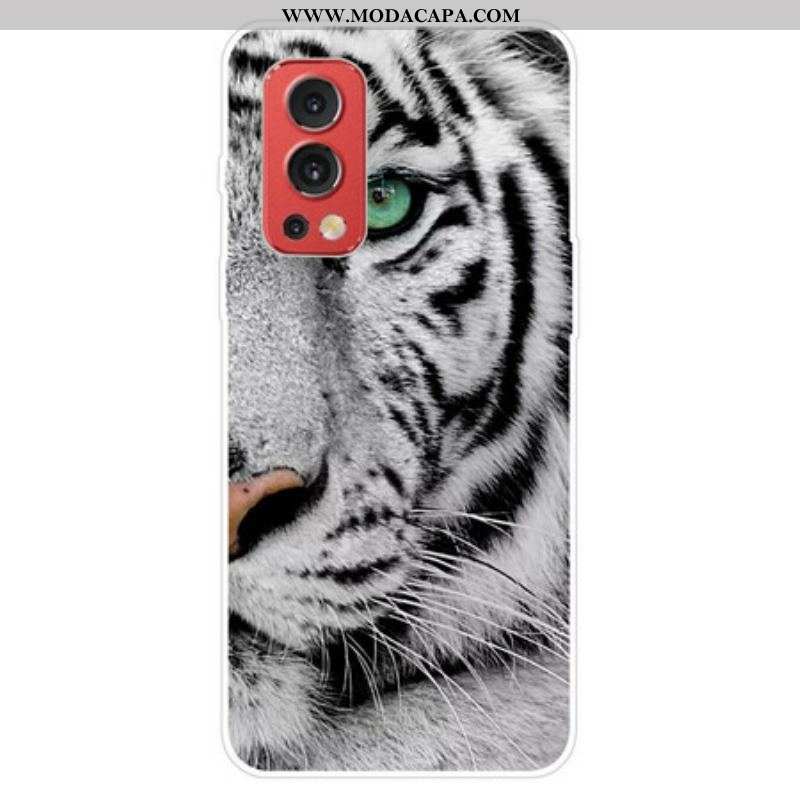 Capa Para OnePlus Nord 2 5G Cara De Tigre