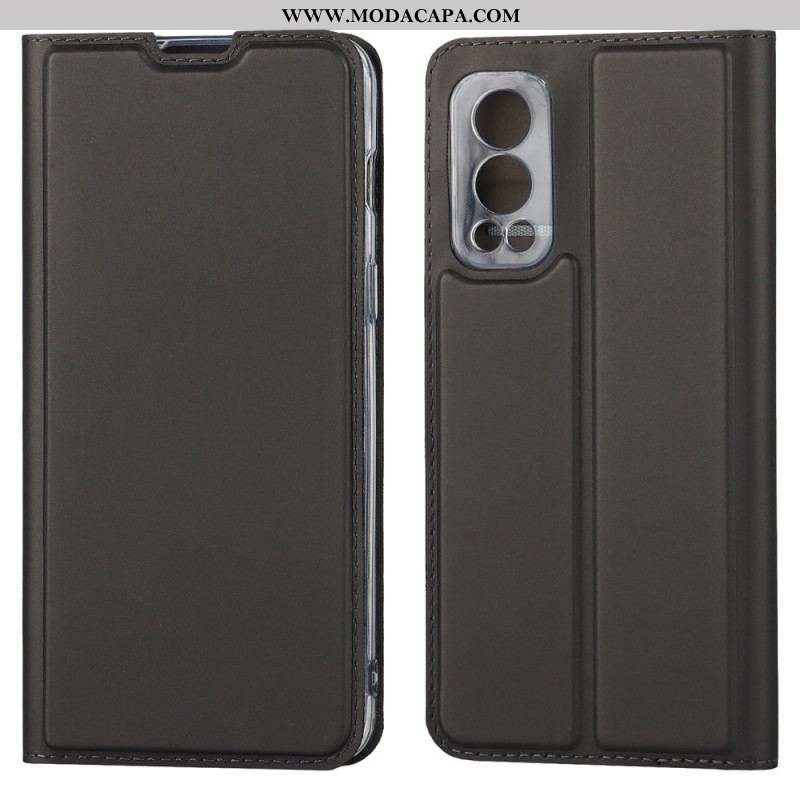 Capa De Celular Para OnePlus Nord 2 5G Flip Fecho Magnético