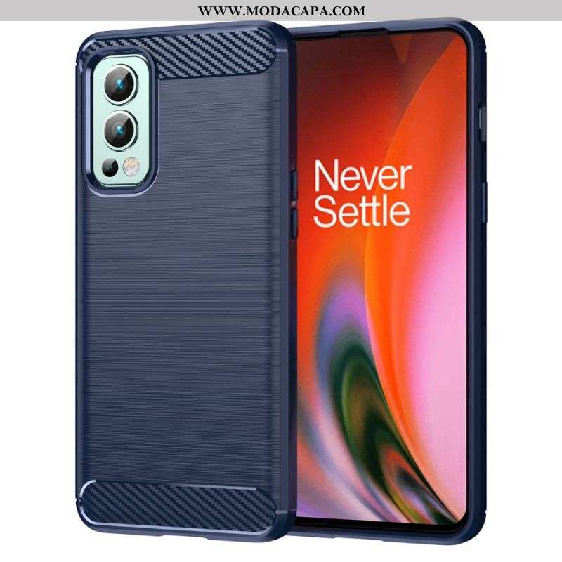 Capa Para OnePlus Nord 2 5G Fibra De Carbono Escovada