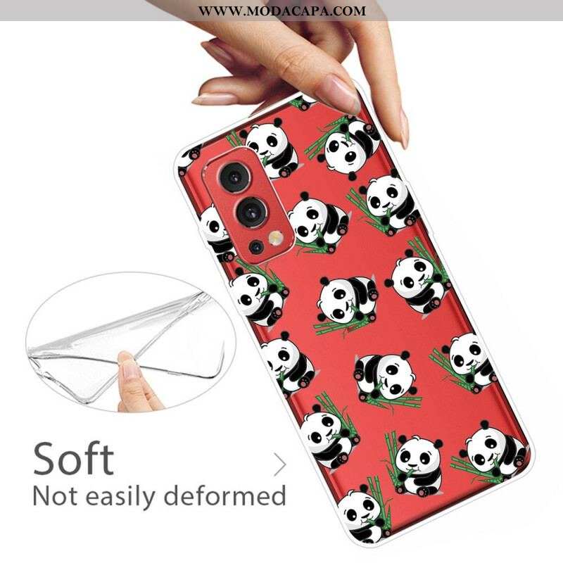 Capa Para OnePlus Nord 2 5G Pequenos Pandas