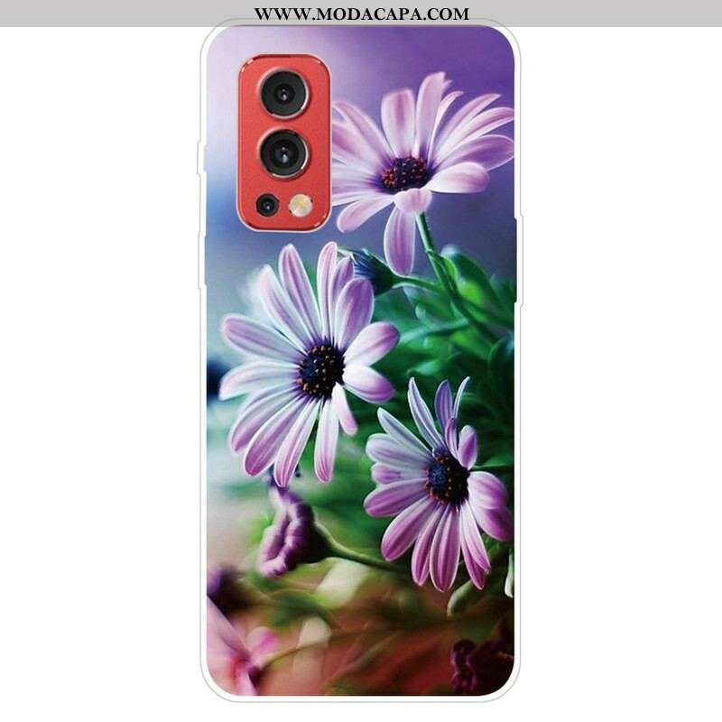 Capa Para OnePlus Nord 2 5G Flores Realistas