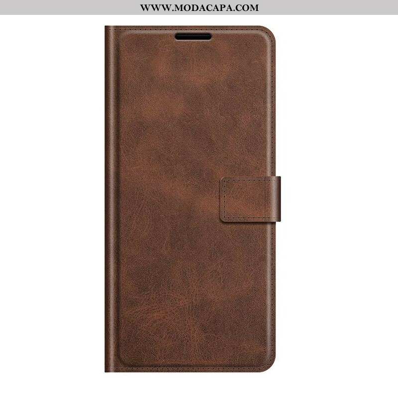 Capa Flip Para OnePlus Nord 2 5G Efeito De Couro Extremo Fino