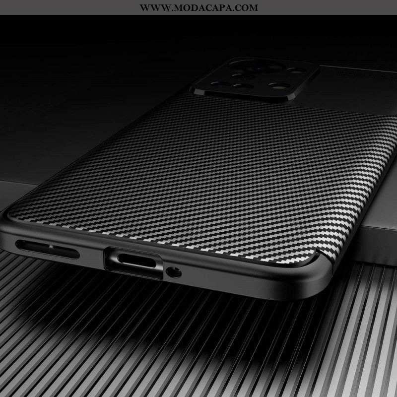 Capa Para OnePlus Nord 2T 5G Fibra De Carbono Flexível