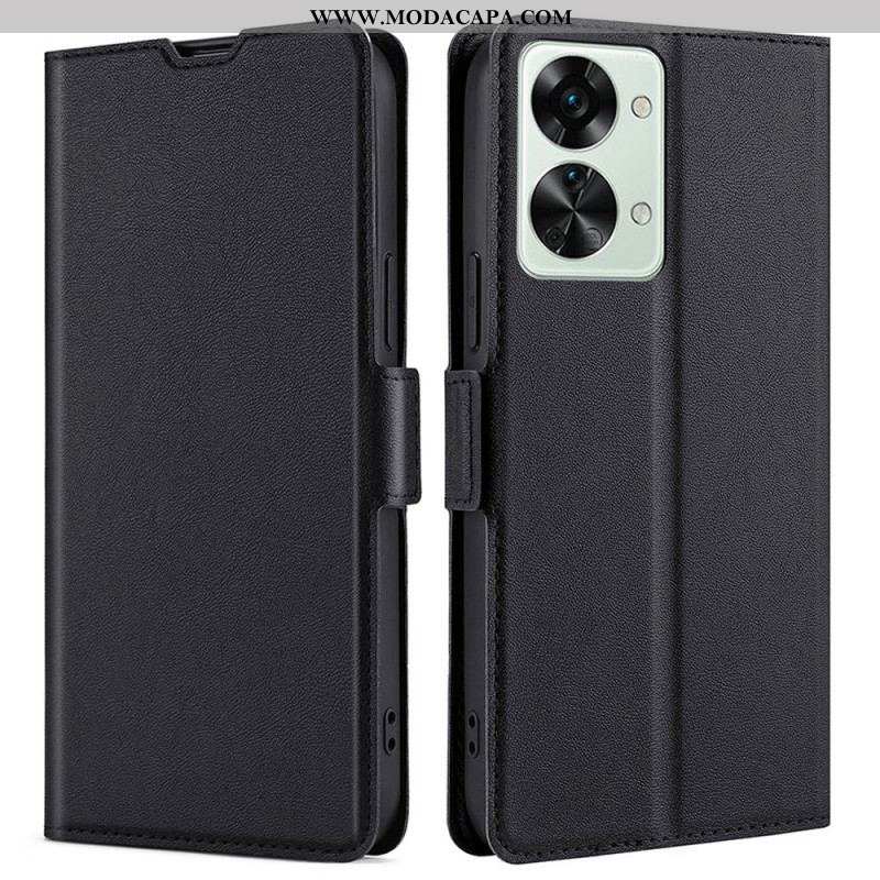 Capa De Couro Para OnePlus Nord 2T 5G Super Fino