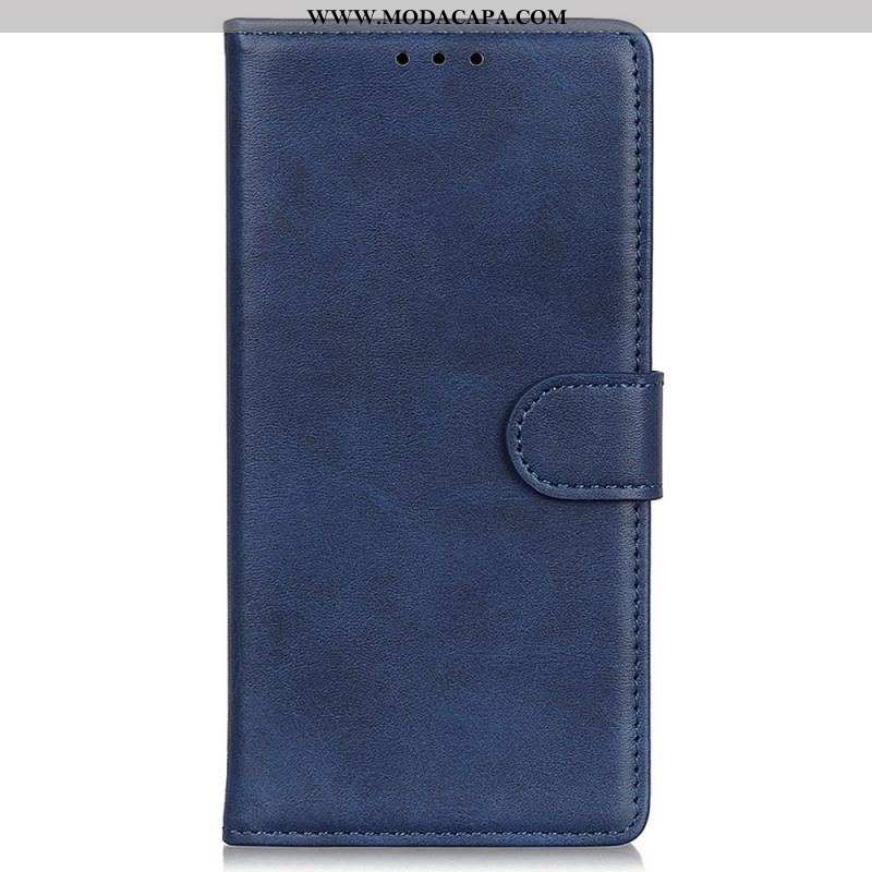 Capa Folio Para OnePlus Nord 2T 5G Couro Sintético Fosco