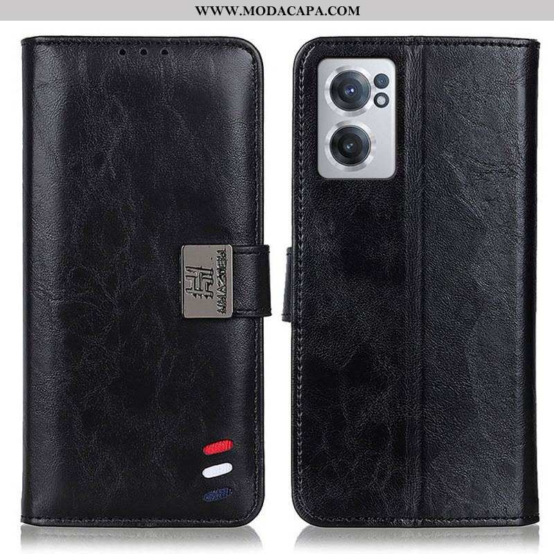 Capa Flip Para OnePlus Nord CE 2 5G Tricolor Kazneh