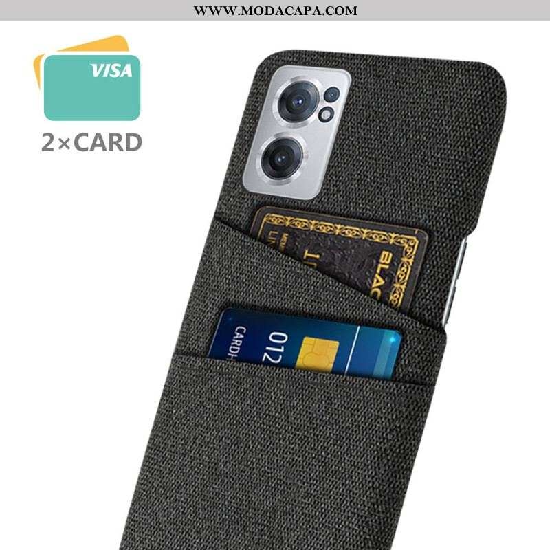 Capa Para OnePlus Nord CE 2 5G Titular De Cartão Trançado