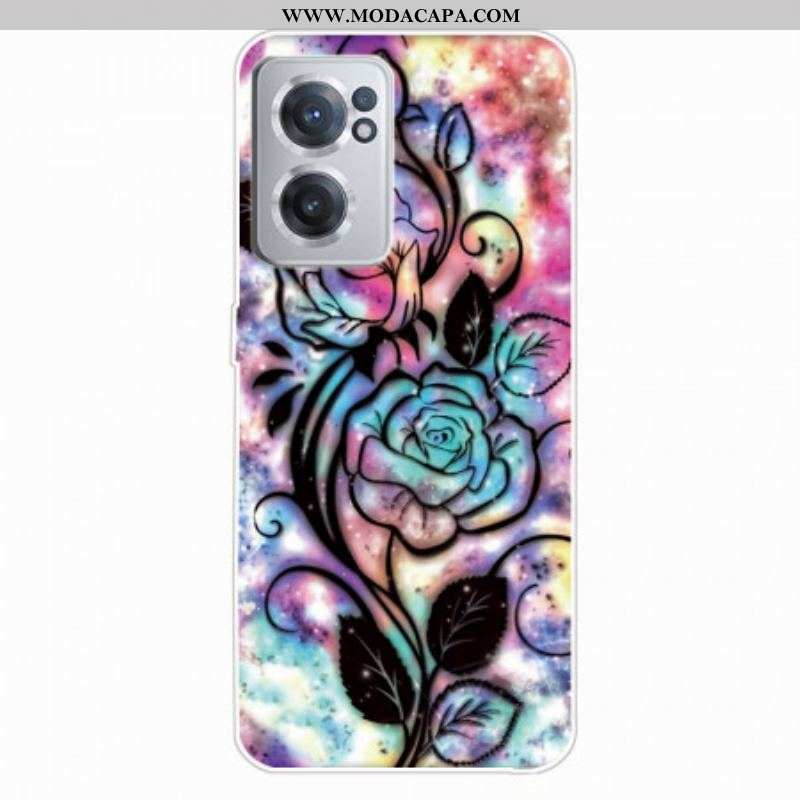 Capa Para OnePlus Nord CE 2 5G Flores Psicodélicas