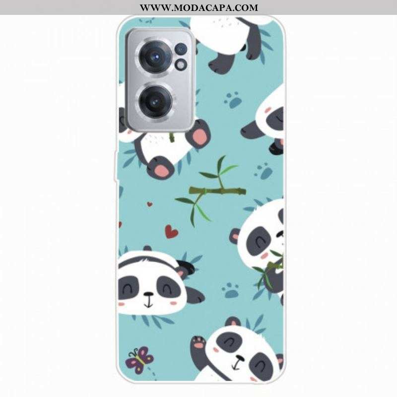 Capa Para OnePlus Nord CE 2 5G Pandas Cochilando