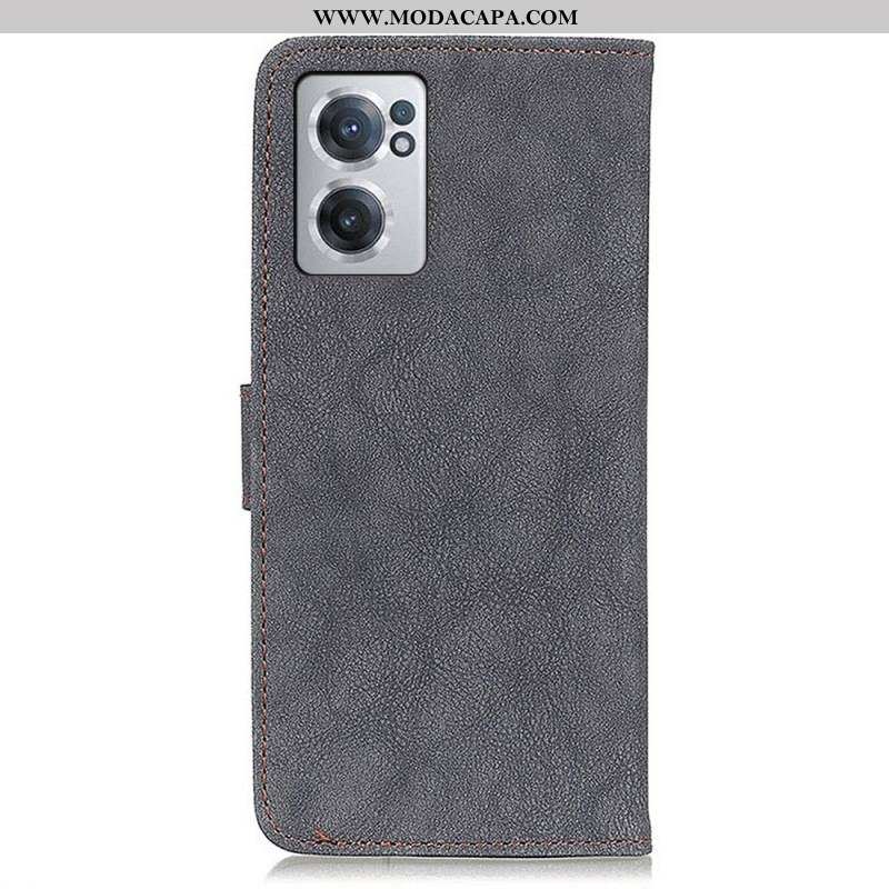 Capa Folio Para OnePlus Nord CE 2 5G Retro Kazneh