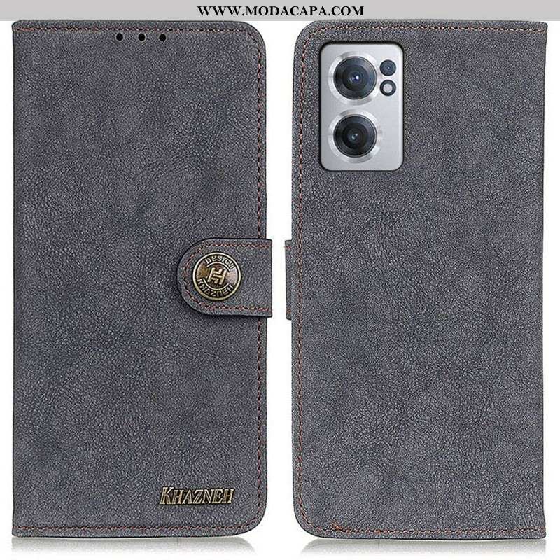 Capa Folio Para OnePlus Nord CE 2 5G Retro Kazneh