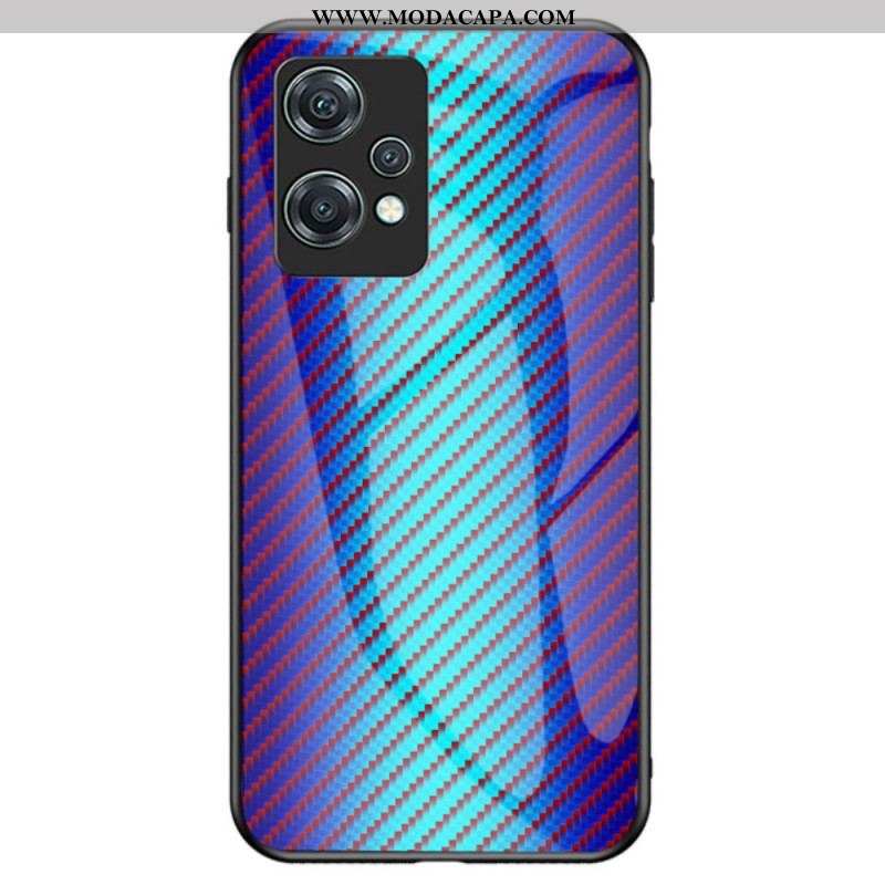 Capa Para OnePlus Nord CE 2 Lite 5G Vidro Temperado De Fibra De Carbono