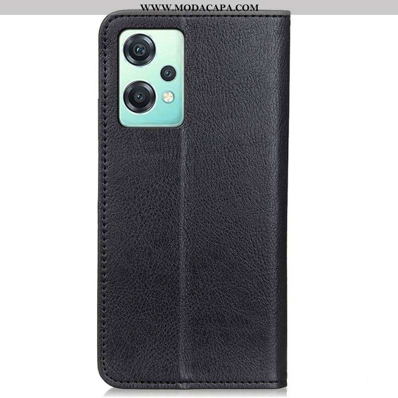 Capa De Celular Para OnePlus Nord CE 2 Lite 5G Flip Couro Rachado De Lichia