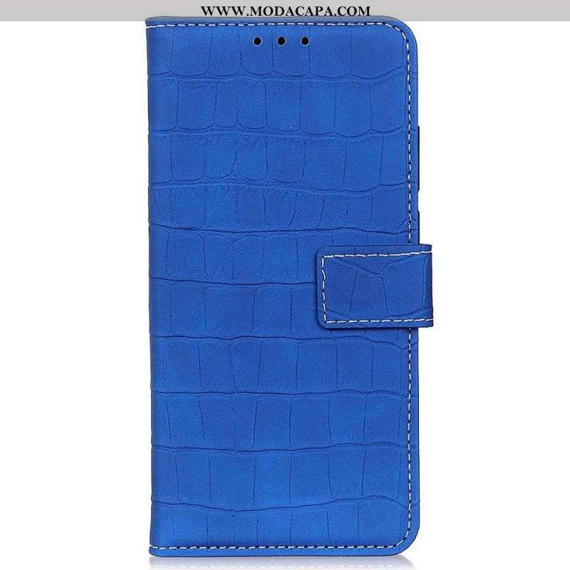 Capa De Couro Para OnePlus Nord CE 2 Lite 5G Crocodilo