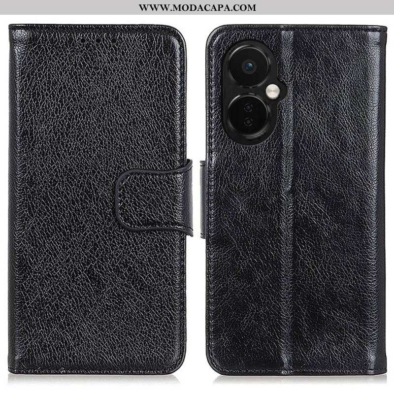 Capa Folio Para OnePlus Nord CE 3 Lite 5G Couro Nappa Dividido